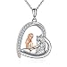 Cheval Collier Filles Pendentif 925 Collier En Argent Sterling Bijoux Cadeau pour Femme Ami (collier fille cheval A)