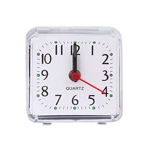 Lily Brown Reloj despertador cuadrado con pantalla digital puntiaguda para relojes de tiempo, decoración para estudiantes de jardín de infantes, temporizador de despertador, GIF, relojes silenci