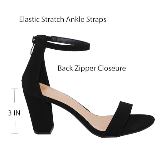 Image of Women's Chunky Heel Ankle Strap Sandals