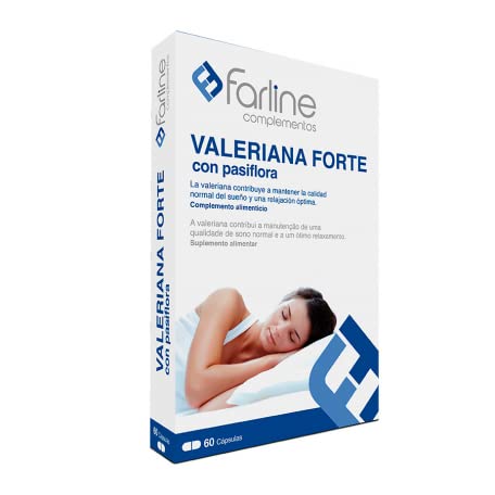 FARLINE Valeriana Forte con Paiflora 60 Cápsulas 'Mejora la Calidad del Sueño'