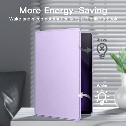 Image of JETech Cover Case for Samsung Galaxy Tab S10 Lite / S10 FE / S9 FE 10.9-Inch with S Pen Holder, Slim Folio Stand Protective Tablet Cover, Multi-Angle Viewing (Lavender)