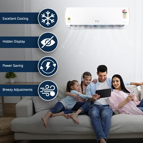 Image of VISE (by Vijay Sales) 1.5 Ton (3 Star - Inverter) Split AC with 3D Panel, Turbo Mode, Power Saving Mode, 4 Way Swing, 100% Copper Condenser (VS18INV3S3W)