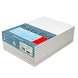 Pukka Pad, A4 8mm Ruled Memo Pad – Pack of 10 – 160 Pages, 80 Sheets of Unpunched 60GSM Paper Per Pad – Glue Top-Bound, Thick Card Back Cover for Home, School Students, & Office Professionals