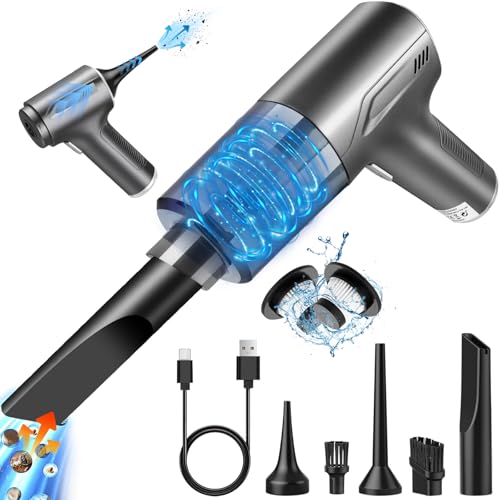 TENGWUDZ Aspirabriciole Senza Fili, 3 in 1 Aspirapolvere Portatile 6000PA per Auto, Cucina e Casa - Mini, Leggero e Potente Cordless