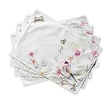 Calicot Placemats 100% Polyester Decorative Easter Cloth Place Mat Washable Dinner Placemat for Holi