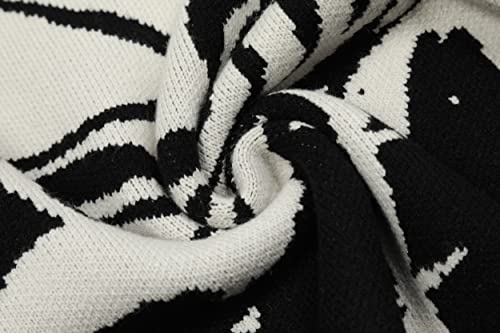 Mens Oversized Vintage Long Sleeve Graphic Sweater Loose Pullover Jumper Goth Unisex Skull Sweaters #TOP2