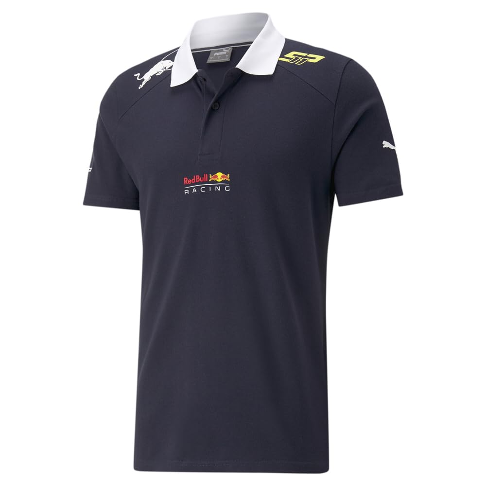 Red Bull Racing Sergio Perez ポロシャツ PUMA Mens Red Bull Racing Sergio Perez Logo Short Sleeve