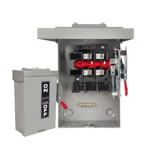 2P 30Amp 240V 2 Wire Heavy Duty Safety Switches,Ac Disconnect Switches Box,Quick Disconnect Safety Switch,Upgrade Power Supply Safety Door Lock