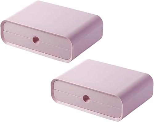 Miniatura 8 de BESPORTBLE Pink Computer Monitor Riser with Full Drawer Desktop Organizer Stand for Office and Home Abs Elevated Shelf for Stationery and Cosmetics