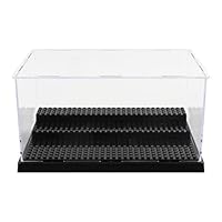 GREENSAPPIRE Acrylic Display Case 3-Level 25.5x15.3x13.9CM Removable Shelves Perspex Dustproof Minifigure Display Case Toys Model Box Hold Up to 30 for Lego Lovers Car Model