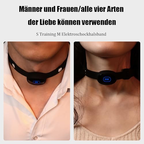 NAIXBTY SM Elektrische Schock Kragen Einstellbar Fetisch APP Control Kragen Paare Flirt Cosplay BDSM Hals Elektrische Schock Slave Kragen Für Männer Frauen Paare Spiel Halsband Schloss Halsbänder