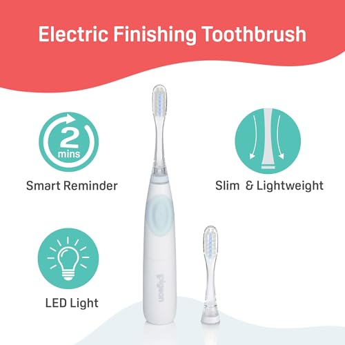 Image of Pigeon Gentle Kids Electric Toothbrush | Soft Bristles for Children | Replaceable Battery with 2 Spare Brush Heads | Easy Daily Oral Care