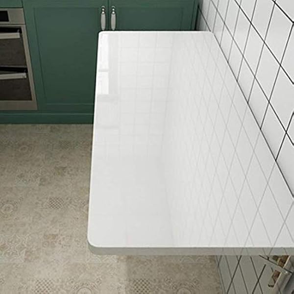 Vouw wandgemonteerde tafel, opklapbare werkbank, opklapbaar houten bureau met neerklapbaar blad, eenvoudig zwevend opklapbaar laptopbureau, ruimtebesparende hangtafel (90x40cm) (120x50cm)