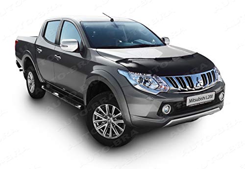 HOOD BRA Compatible with Mitsubishi L200, Triton, Challenger Pajero Sport, Nativa, Pajero Dakar, Montero Sport, Fiat Fullback, RAM 1200 since 2015 Bonnet Bra STONEGUARD PROTECTOR TUNING