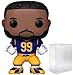 POP Football: Rams - Aaron Donald Funko Vinyl Figure (Bundled with Compatible Box Protector Case), Multicolor, 3.75 inches