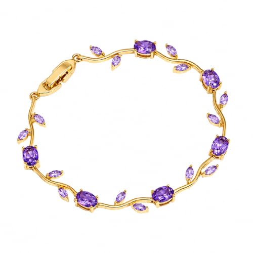 Image of Trendy Tulip Bracelet for Women | Gold Plated Pink Crystal Floral Bracelet | Elegant Minimalist Jewelry | Adjustable Chain Bracelet Gift for Girls Women | Stylish Party Daily Wear Accessory
