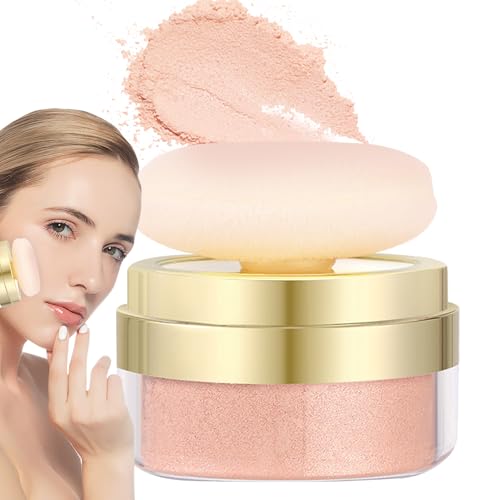 Shitafe Polvo de Acabado,Cosmético Ligero y Duradero | Polvo Fijador Mate Impermeable para el Rostro | Para Mujeres y Niñas Todo Tipo de Piel Brillo Portátil Difumina Imperfecciones Suaviza Poros