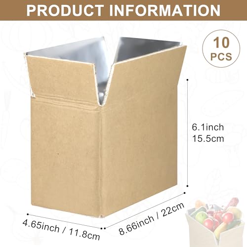 Image of 10 Pcs Insulated Shipping Box 8.7 x 4.7 x 6 Inch