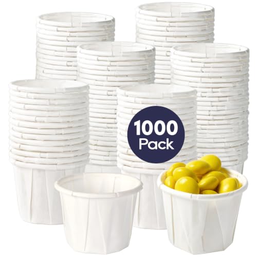 Image of LITOPAK 1000 Pack 0.75 oz Medicine Cups, 3 /4 oz Disposable Condiment Cups