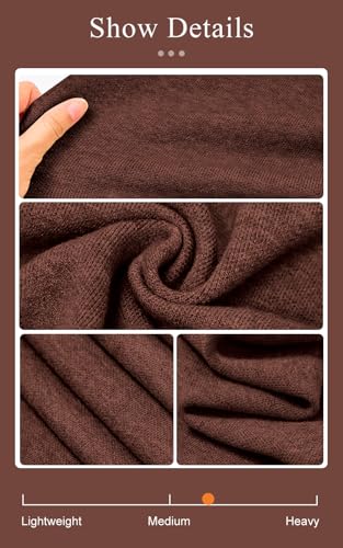 PRETTYGARDEN Long Sleeve Lapel Open Front Cardigan Sweaters for Women Trendy 2026 Oversized Spring Sweater Long Ladies Coats (Dark Brown, Large) — view 5