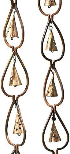 Ancient Graffiti Aspen Leaf and Bell Rain Cadenas de 2 unidades