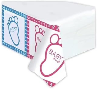 Party Stock Gender Reveal Party Tablecloth 110 x 180cm Party Supplies for Kids Boys Girls Theme Birthday Party Decoration (1 pcs)