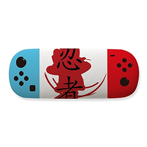 Étui de rangement pour lunettes de jeu ninja rigide en tissu noir