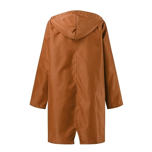 Chubasqueros impermeables para mujer cortavientos ligero de invierno 5