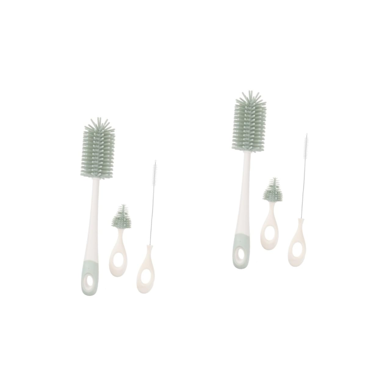 Toyvian 2pezzi Spazzole Per Pulizia Biberon Strumento Silicone e Facile Da Usare Verde Per Bottiglie