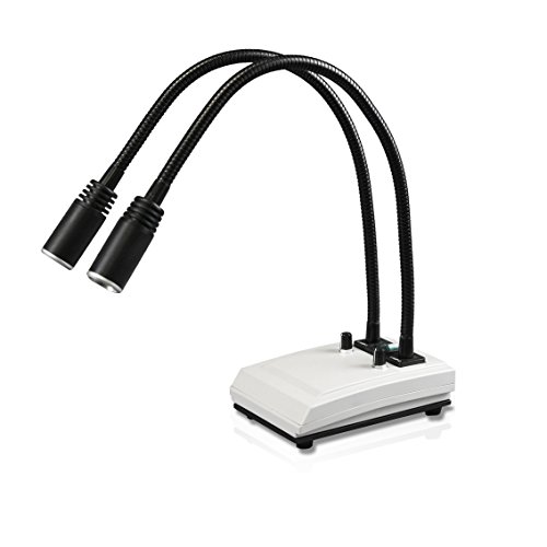 Vision Scientific VMLIHL-20 6 Watt LED Double Gooseneck Illuminator | Heavy Base