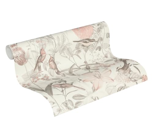 A.S. Création papier peint intissé Exotic Life papier peint fleuri 10,05 m x 0,53 m gris rose 372762 37276-2