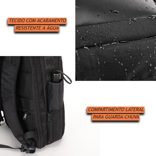 TOKSHOP - Mochila Masculina Executiva Impermeável Antifurto - Para Notebooks de Até 15.6 Polegadas,