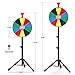 XvmeiMym 16 inches Spinning Prize Wheel, 10 Slots Floor Spinner - Tabletop Heavy Duty Adjustable Height Roulette Wheel for Carnival, Trade Show, Win Fortune Spin Games
