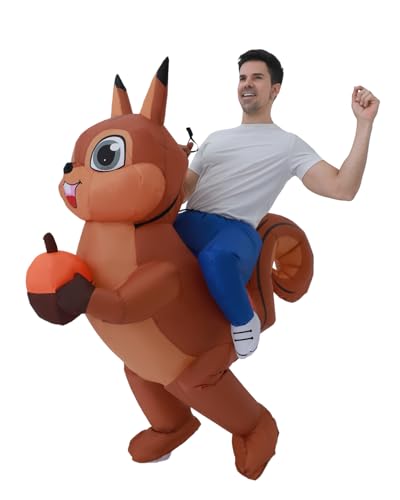 FXICH Disfraz de ardilla inflable para adultos, divertido disfraz de ardilla, disfraz de Halloween, fiesta de cosplay, Pascua