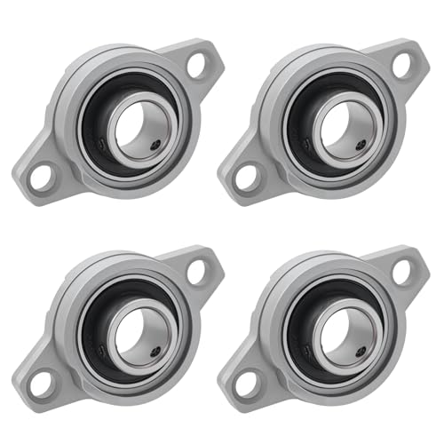 4Pcs Paliers a Semelle Roulements à Bride Rhombique Bloc D'oreiller Roulements a Billes Bride Roulement (15mm Diamètre Intérieur)