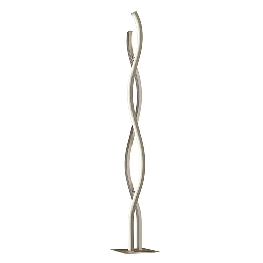 Lucande Lucande LED floor lamp Mairia (modern) in aluminum, e.g. for living/dining room, including light source - floor lamp