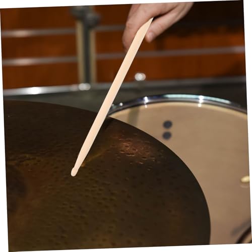 Toyvian 2 pares de baquetas de madera natural para práctica y performance de percusión, tamaño estándar de arce miniatura 5