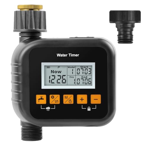 Image of HASTHIP Smart Water Hose Timer - Automatic Drip Irrigation System with LCD Digital Display for Outdoor Garden Watering System and Plant Watering Devices for Efficient Irrigation Control