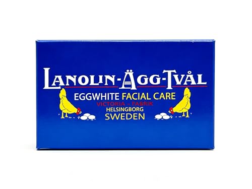 Image of VICTORIA Swedish Egg White Facial Soap, 3-in-1 Gentle Daily Cleanser with Lanolin & Rose Water, for Oily & Combination Skin, 50g