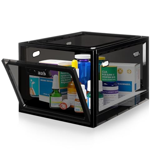 Provcodeabox Abschließbare Box transparente Aufbewahrungsbox abschließbare Medikamentenbox große abschließbare Box zur Aufbewahrung von Medikamenten Lebensmitteln
