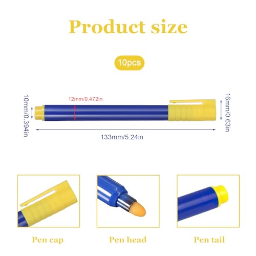 SHENGYIG Falschgeld Prüfer, 10 Stück Falschgeld Prüfer Stift, Blau Stift Geldscheinprüfer, Flexibel und Tragbar Geld Kontrollstift, für Echtheitsprüfung von Banknoten