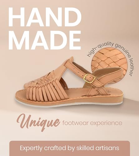 Image of Macarena Collection Womens Shoes Leather Sandals for Women | Huarache Handmade Mexican Sandals Women | Comfortable & Stylish Womens Sandals 3044