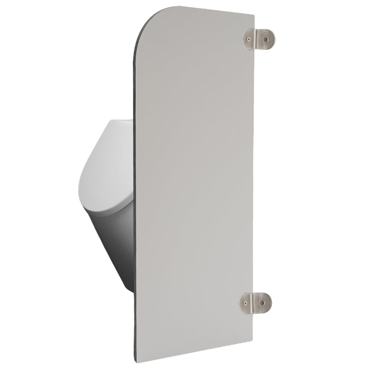 Urinal Separador De inodoro Montaje En Pared Para Hombres Urinario Privacidad Mampara De Ducha Ventanas Puertas Paredes Cines Centros Comerciales (Angulo Redondo)