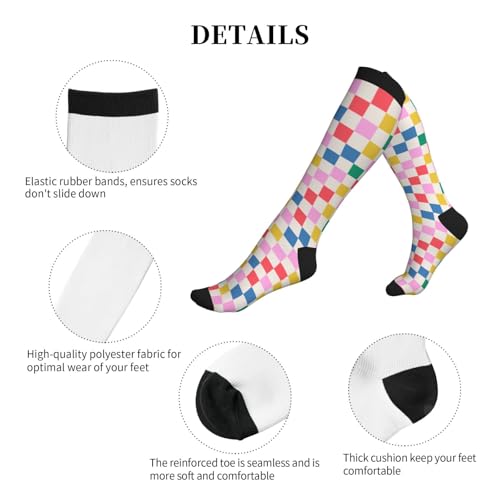 Image of Compression Socks for Women Men Circulation Graduated Supports Socks for Running Athletic Sports Nurse Travel