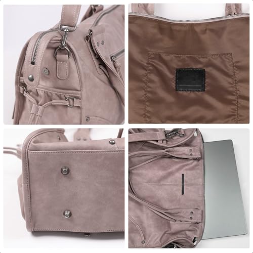 Bolso Tote Grande de Cuero con Tachuelas Mujer miniatura 5