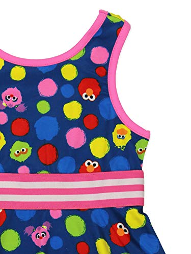 Isaac Mizrahi Loves Sesame Street Elmo Baby Toddler Fit and Flare Soft Dress (2T, Toddler Multicolor)