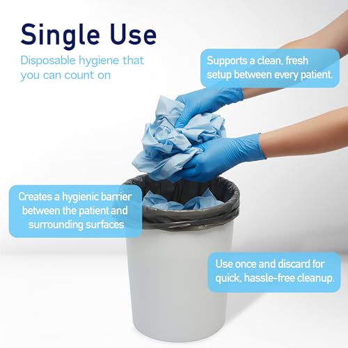 Image of Dynarex Disposable Drape Sheets - 40 inch x 90 inch (Case of 50), Blue, 1-Ply Tissue with PE Layer for Patient Privacy, Exams, and Procedures