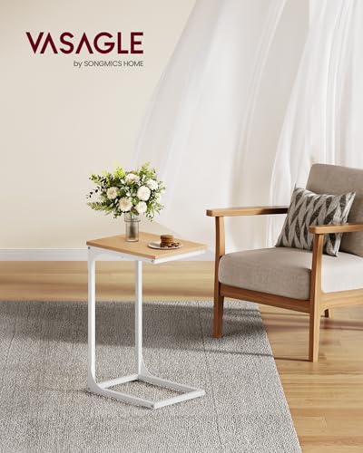 Image of VASAGLE C-Shaped End Table, Small Sofa Side Table with Metal Frame
