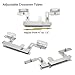 Beurbcikue Grill Parts for Members Mark GR2210601-MM-00 5 Burner Grill Replacement Parts Flame Tamer Burner Tubes with Ignitor & Adjustable Carry Over Kit for Sam's Club Rankam GR2210601-MM-00