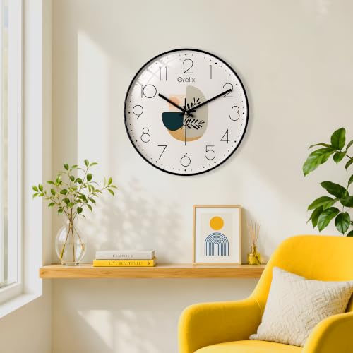 Image of Designer Silent Wall Clock for Bedroom Stylish | Wall Watch for Living Room | Modern Fancy Unique Glass Wall Clock for Hall, Office, Kitchen, Home